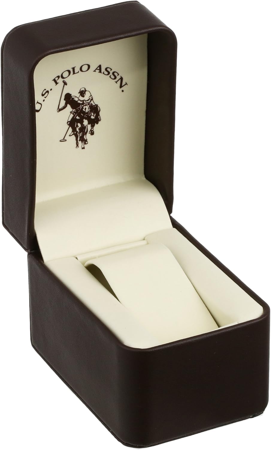 U.S. Polo Assn. Men's Analog Dress Watch with Blue Sunray Dial Gold-Tone Bezel